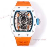 Swiss Grade Replica Richard Mille RM 53-01 Tourbillon Watches Quartz Fiber TPT and Orange